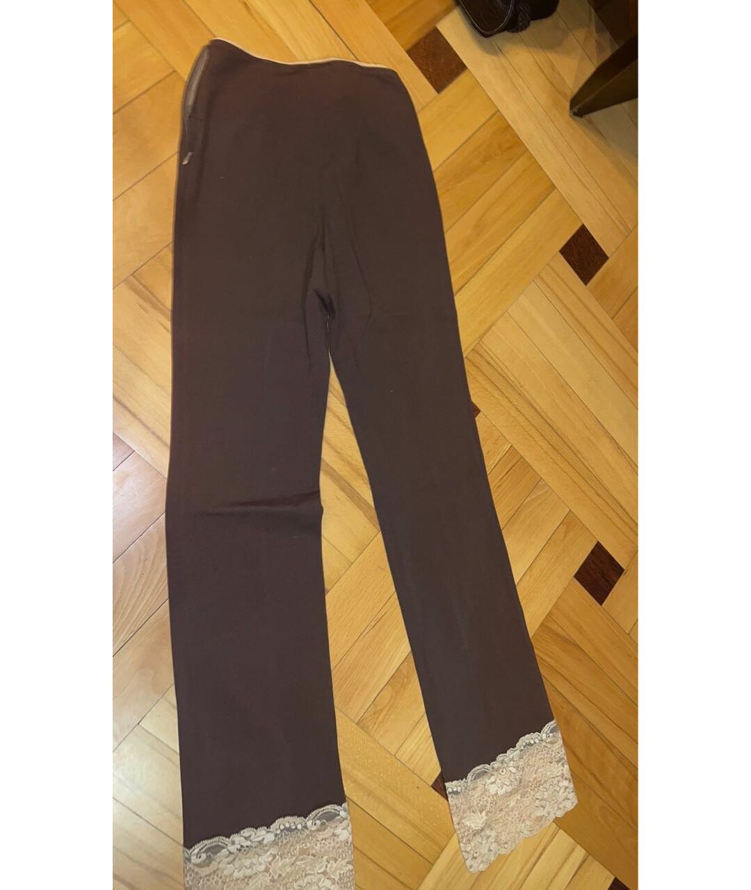DOLCE&GABBANA Коричневые полиамидовые брюки узкие, фото 2
