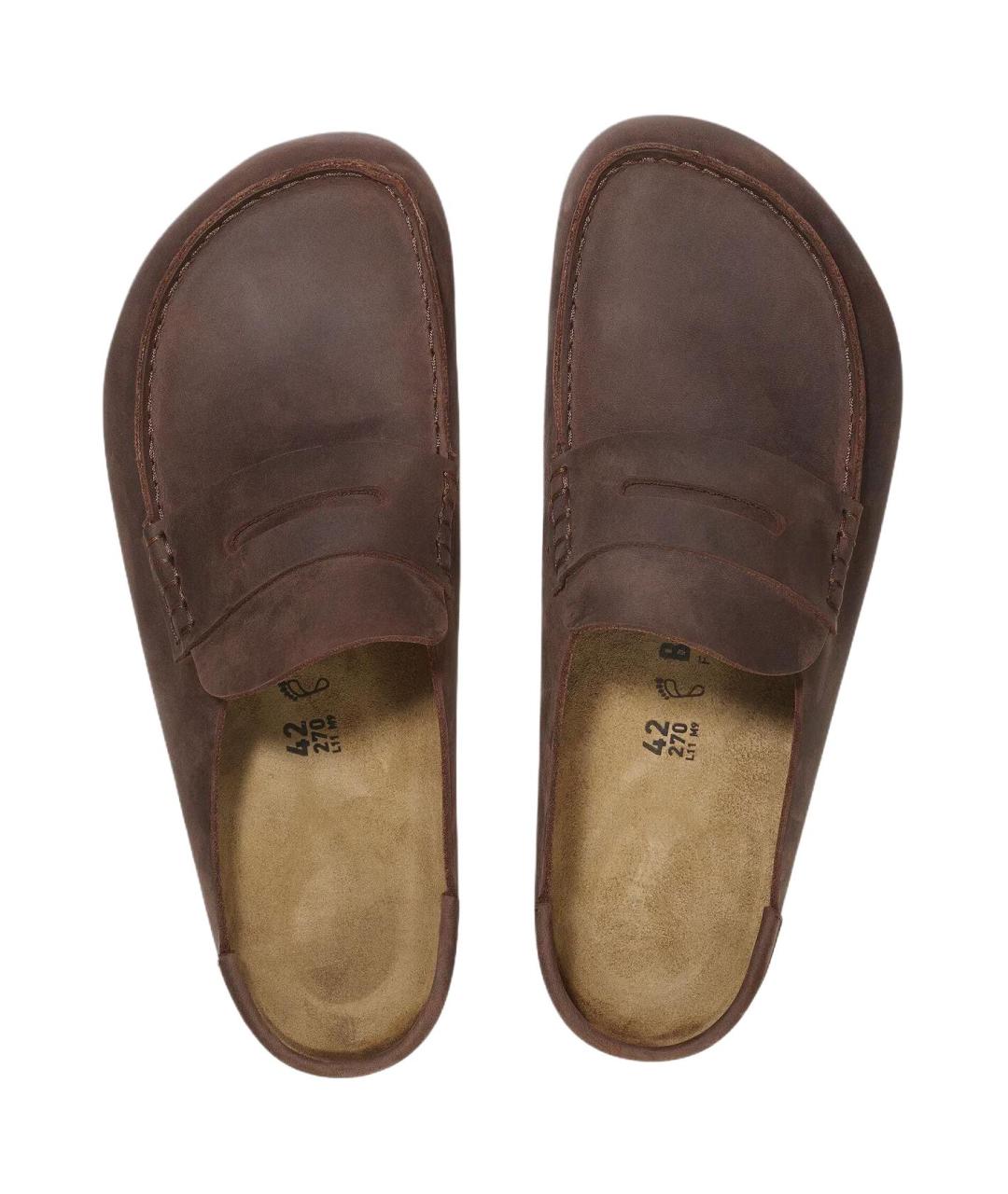 BIRKENSTOCK Коричневые кожаные лоферы, фото 5