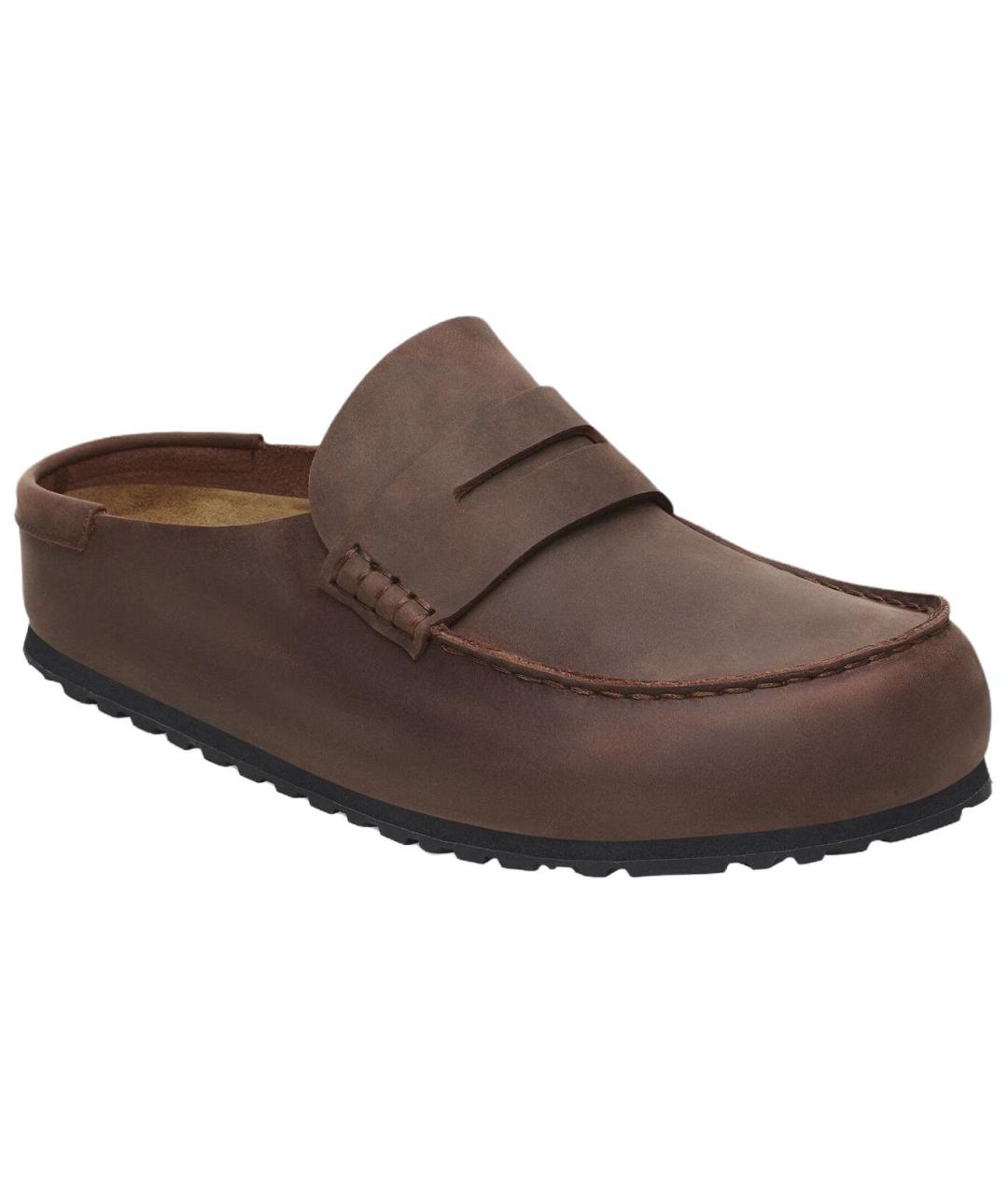 BIRKENSTOCK Коричневые кожаные лоферы, фото 3