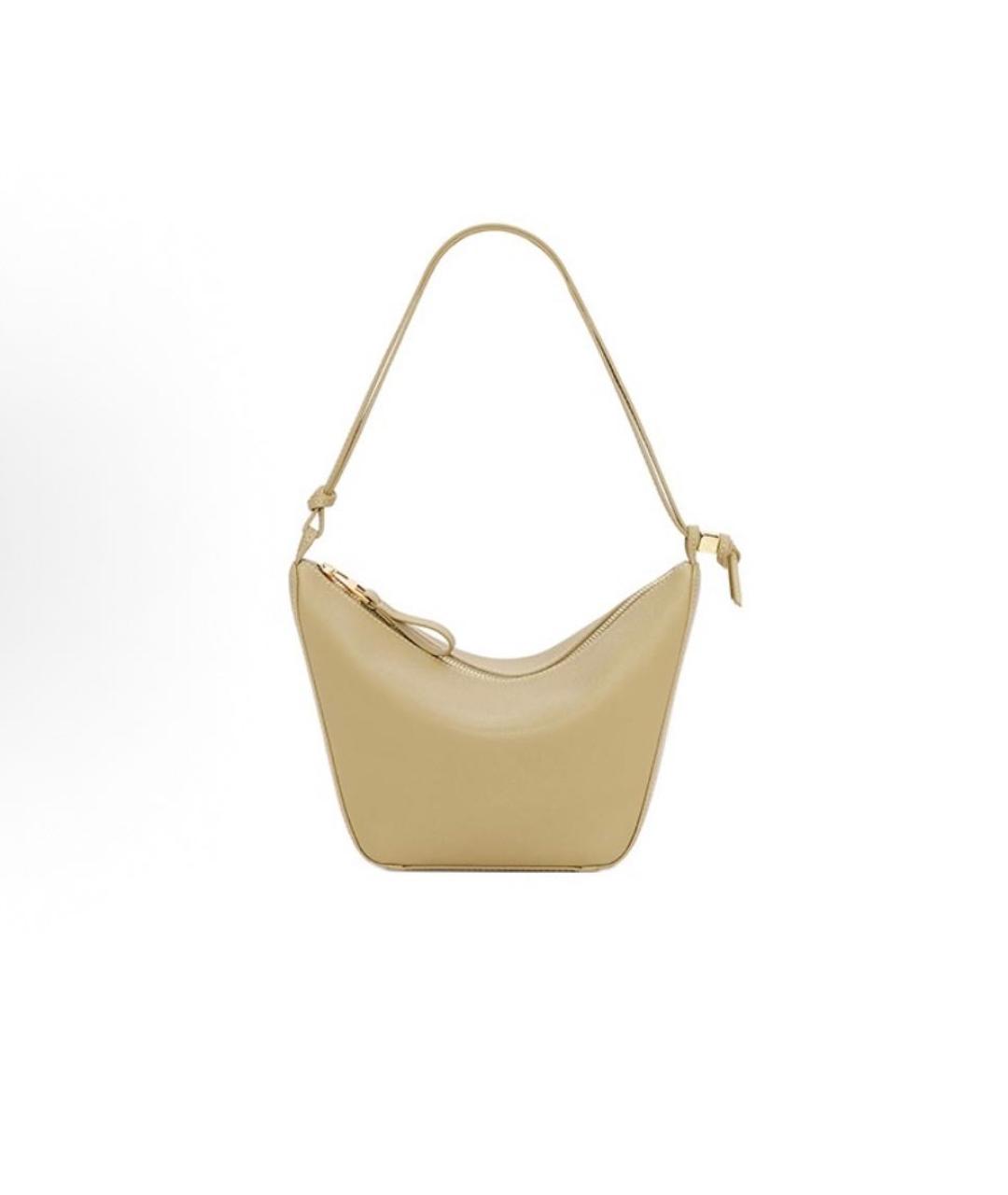 LOEWE Бежевая кожаная сумка через плечо, фото 4
