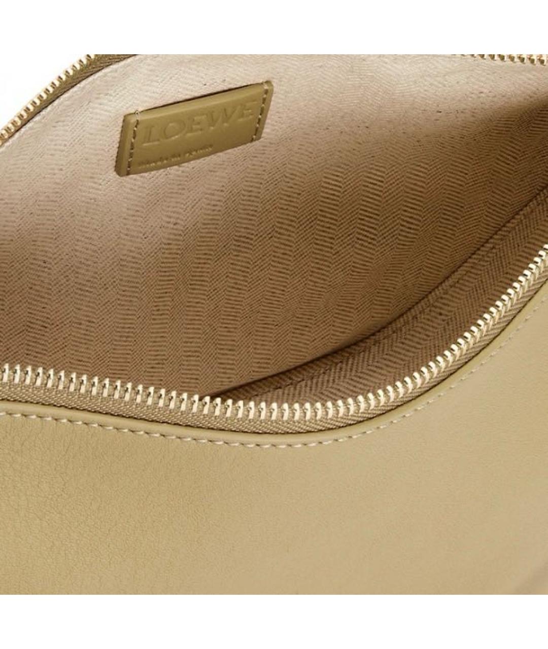 LOEWE Бежевая кожаная сумка через плечо, фото 2