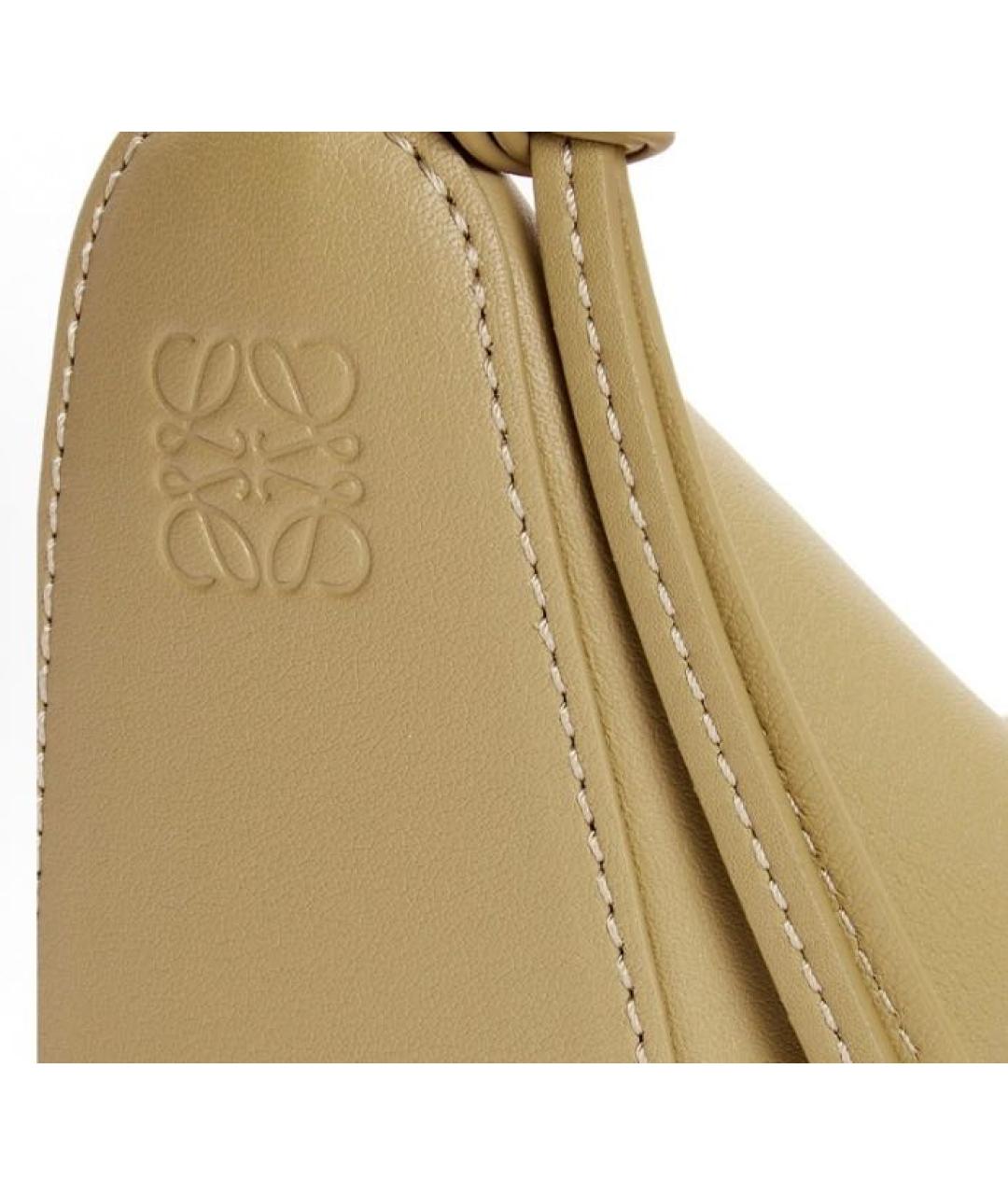 LOEWE Бежевая кожаная сумка через плечо, фото 3
