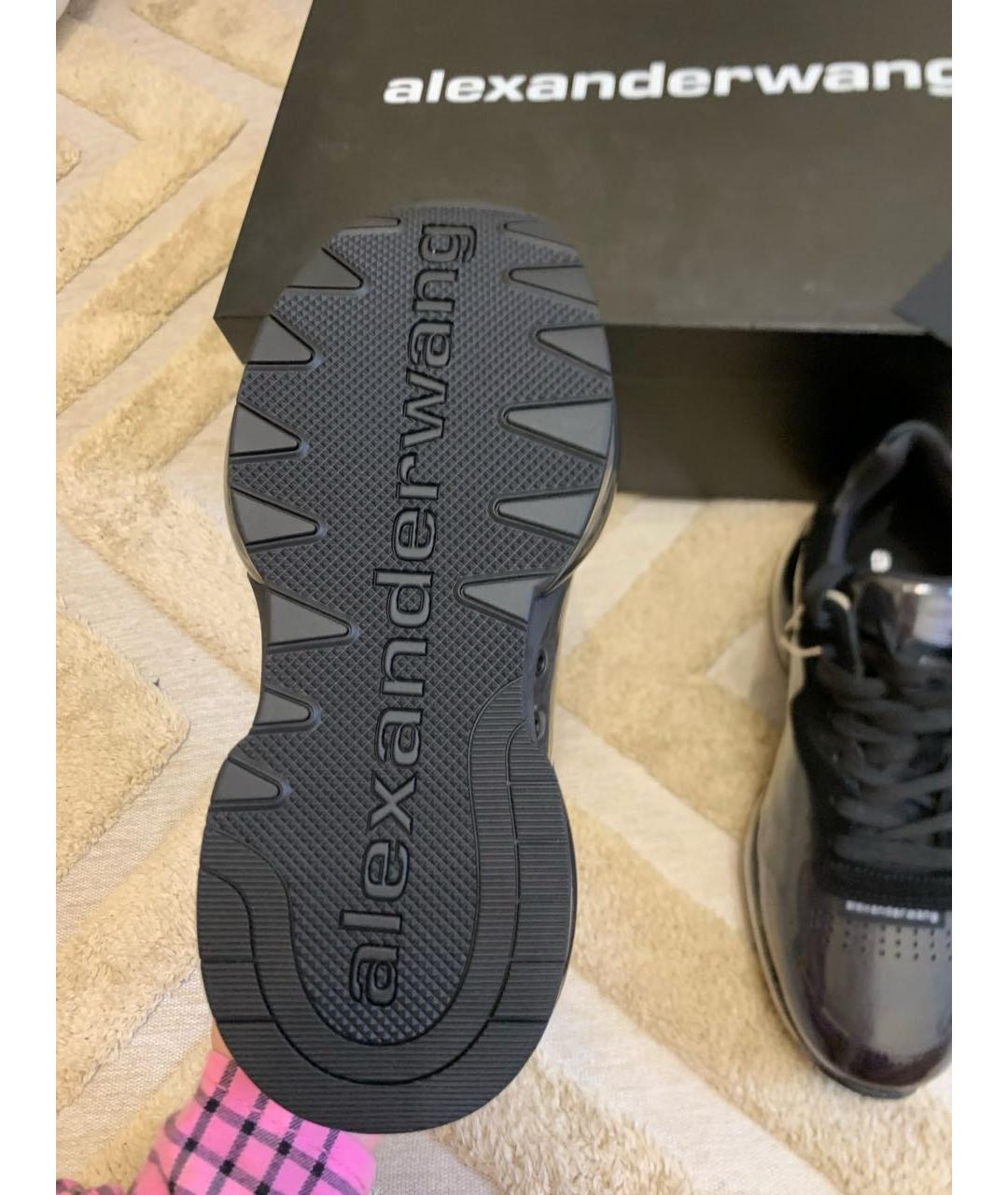ALEXANDER WANG Черные кожаные кроссовки, фото 3