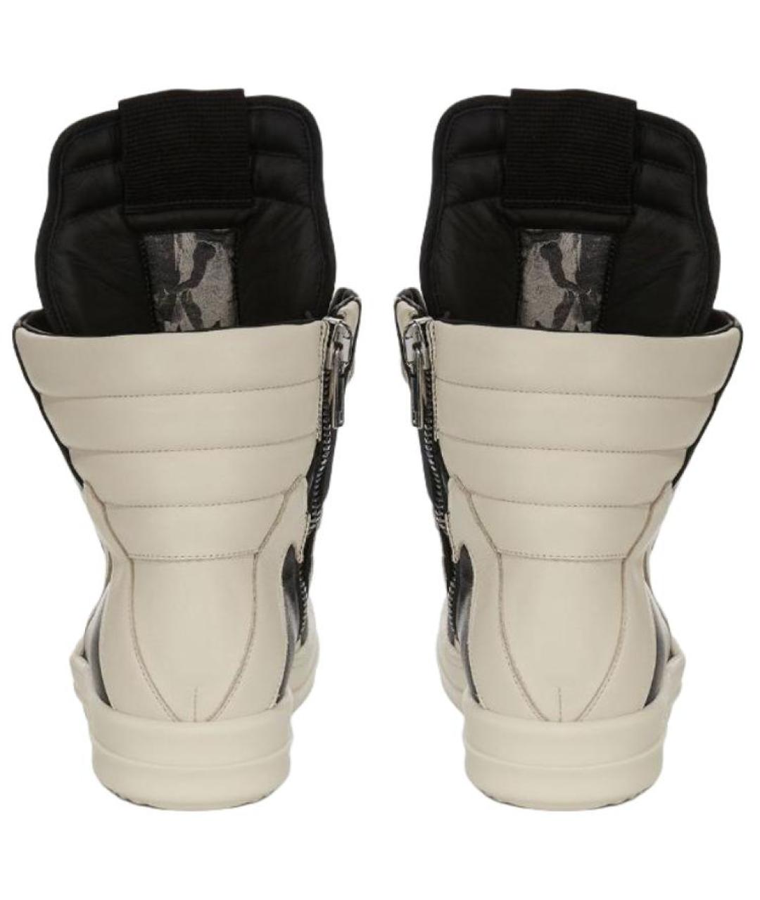 RICK OWENS Черные кожаные кроссовки, фото 5