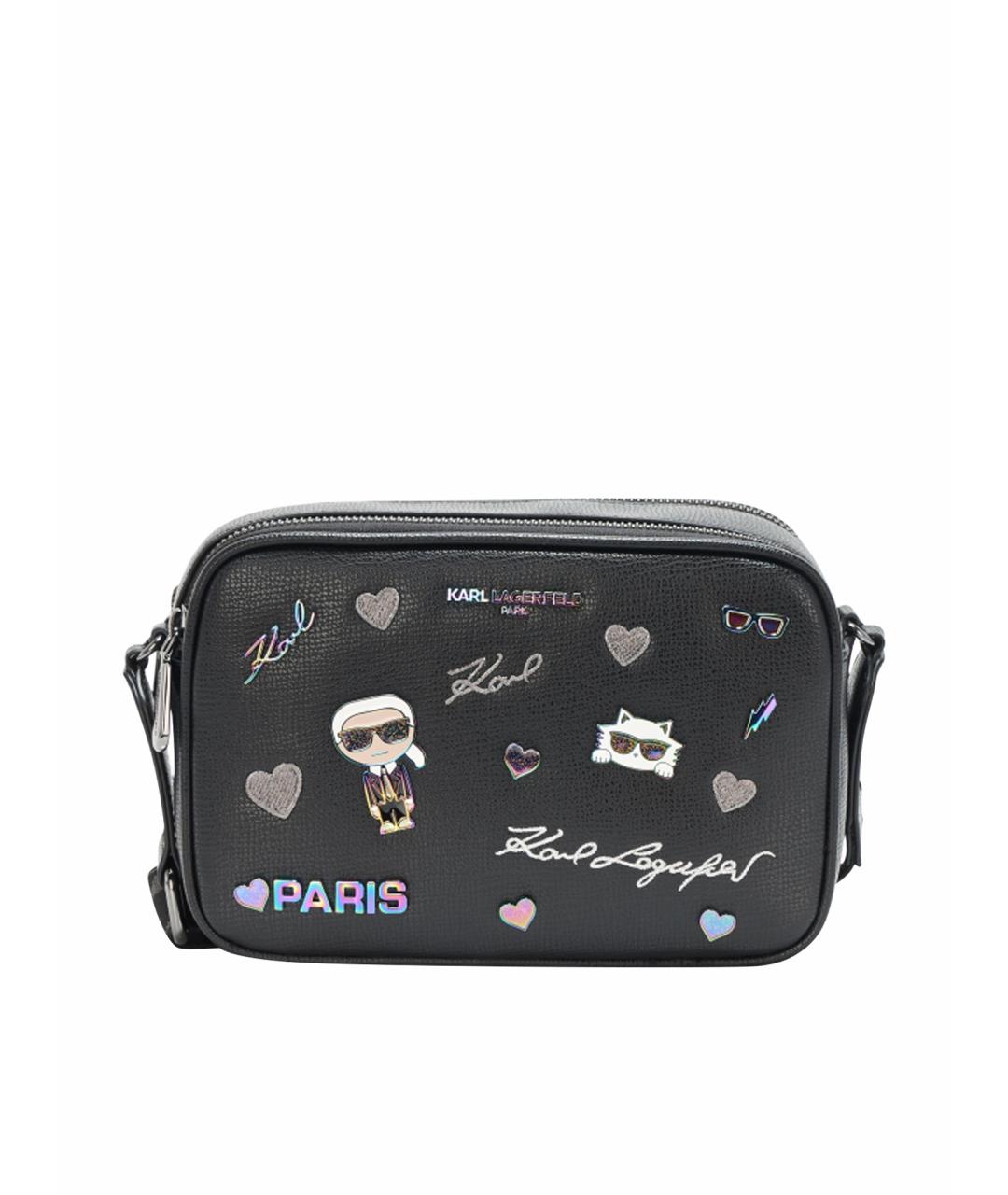 KARL LAGERFELD Черная сумка через плечо из искусственной кожи, фото 1