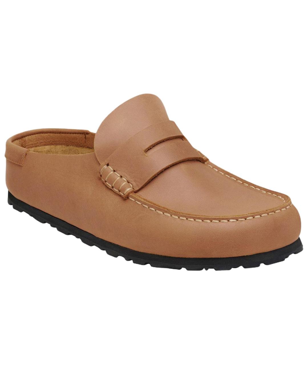 BIRKENSTOCK Коричневые кожаные мюли, фото 2