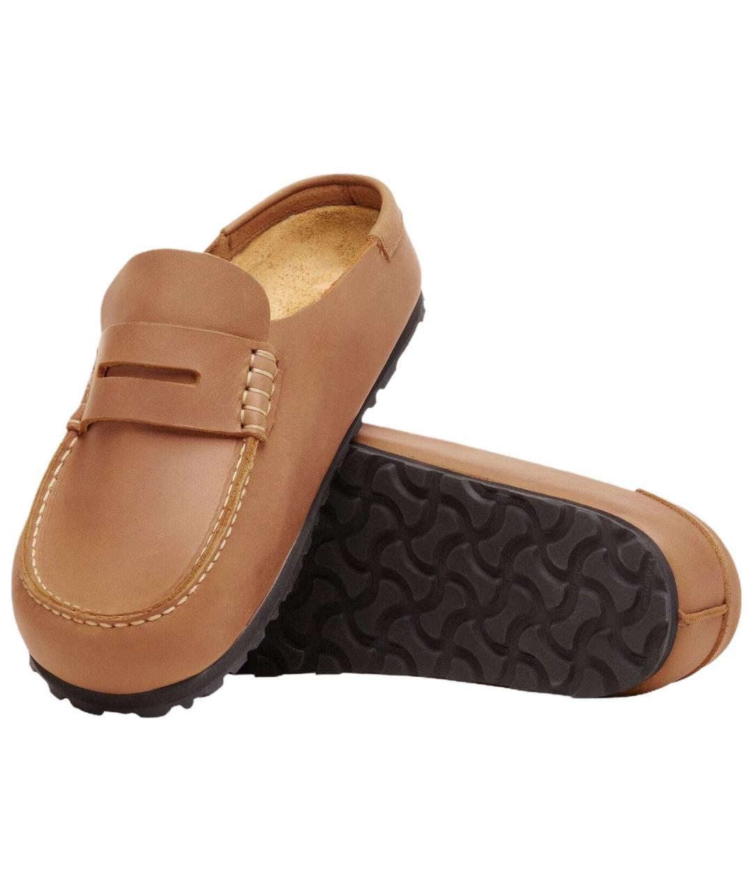 BIRKENSTOCK Коричневые кожаные мюли, фото 5