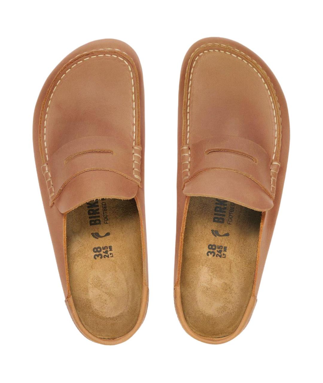 BIRKENSTOCK Коричневые кожаные мюли, фото 4
