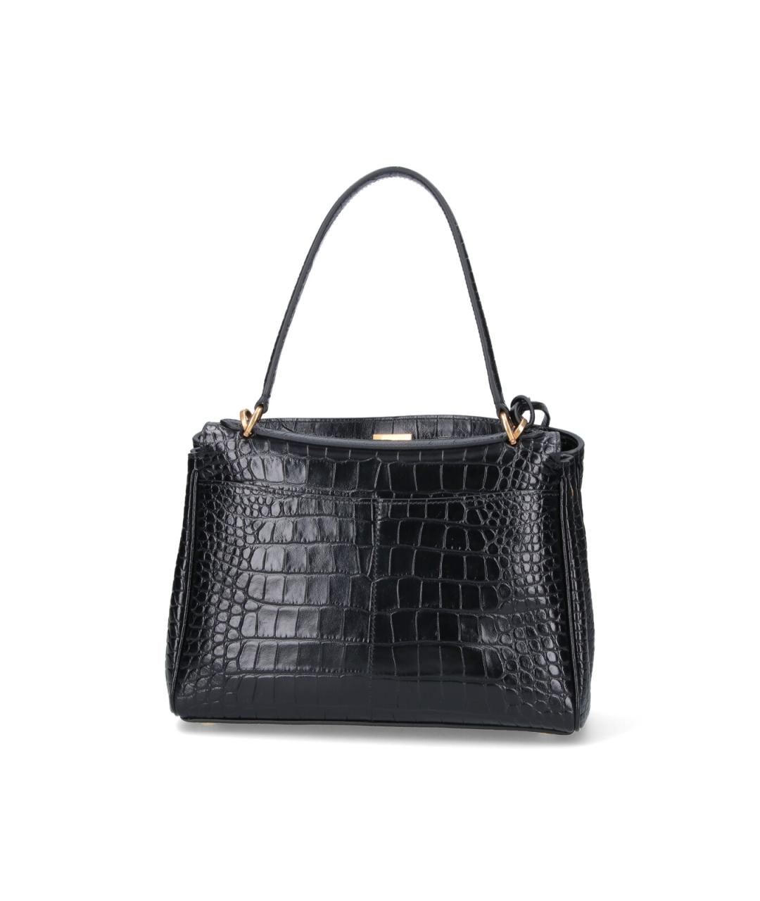 BALENCIAGA Черная кожаная сумка тоут, фото 3