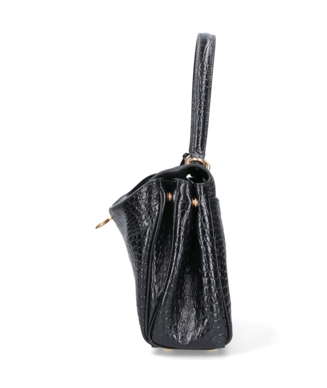 BALENCIAGA Черная кожаная сумка тоут, фото 5