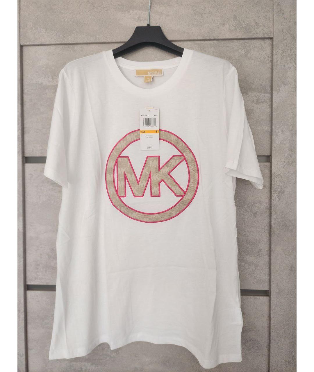 MICHAEL KORS Белая хлопковая футболка, фото 5