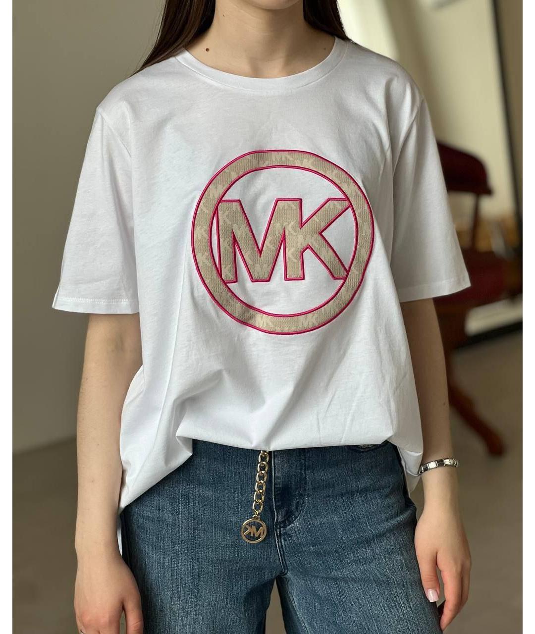 MICHAEL KORS Белая хлопковая футболка, фото 4