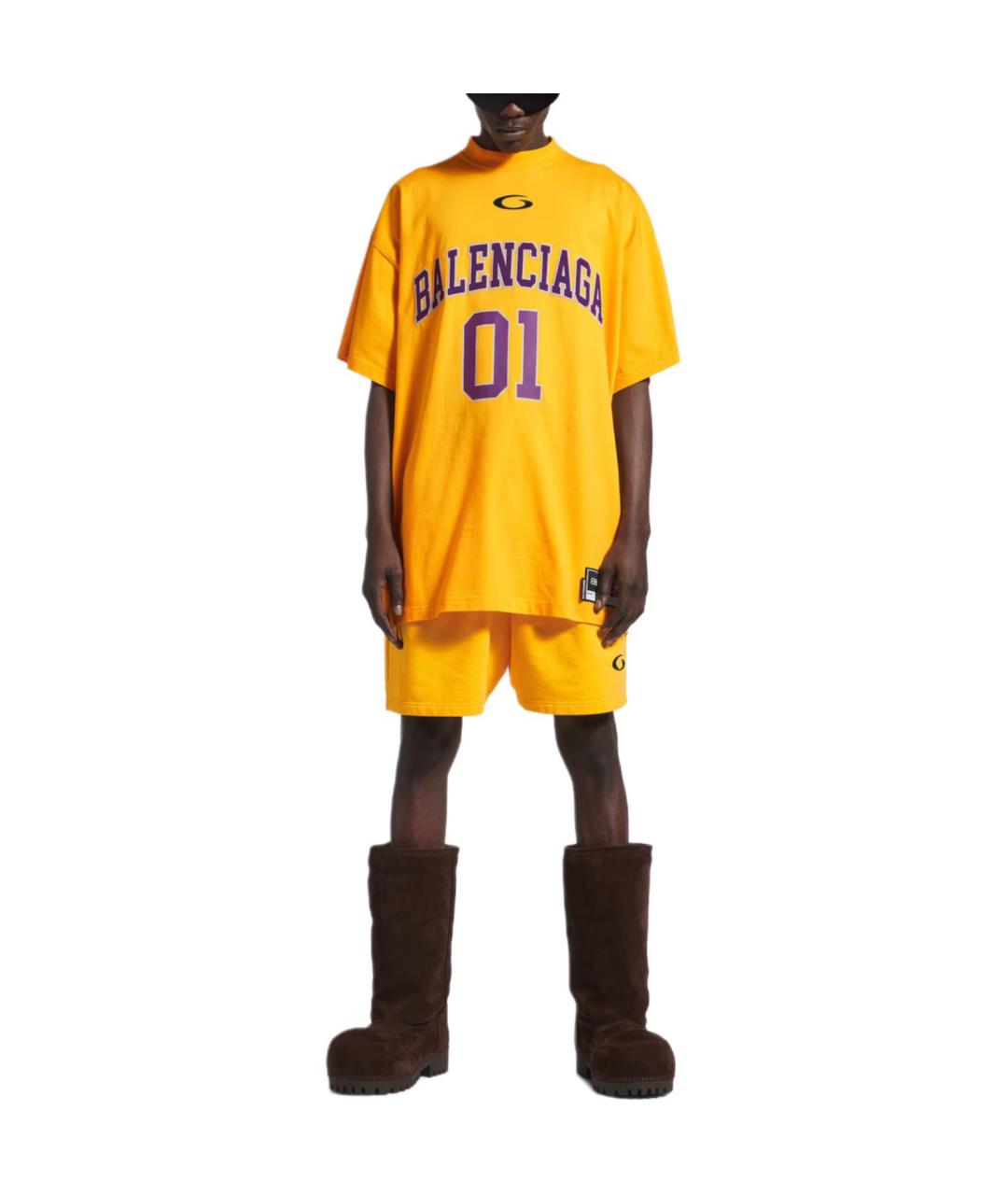 BALENCIAGA Желтая футболка, фото 3