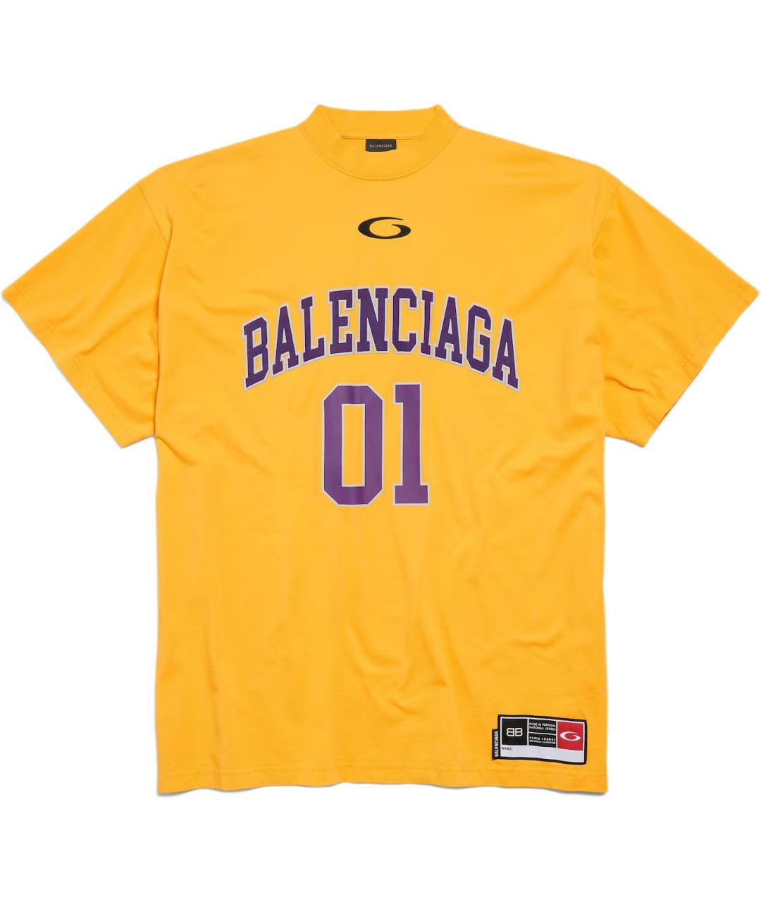 BALENCIAGA Желтая футболка, фото 1