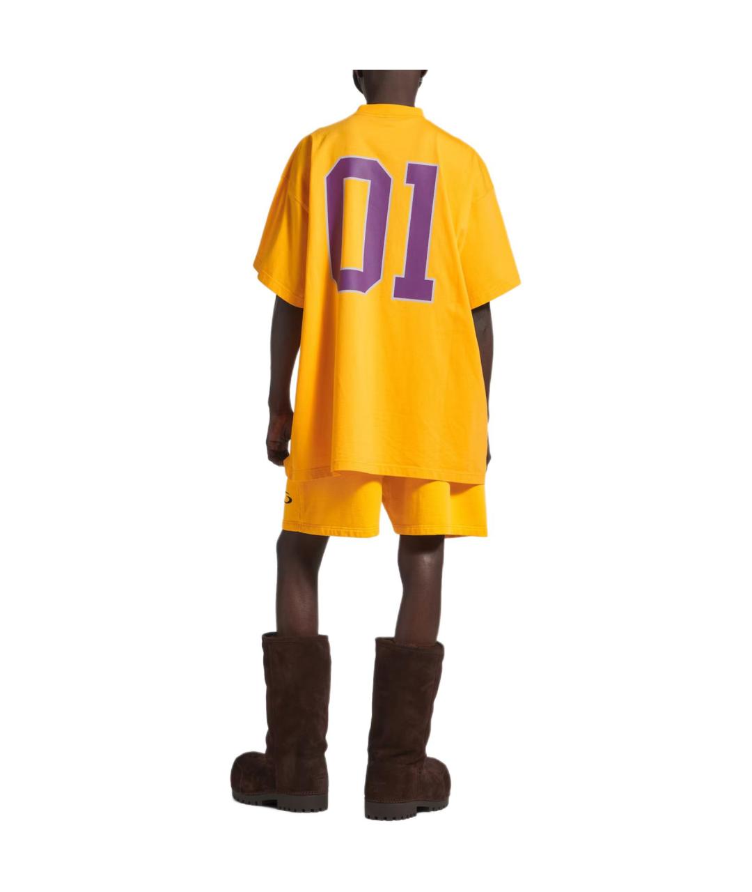 BALENCIAGA Желтая футболка, фото 4