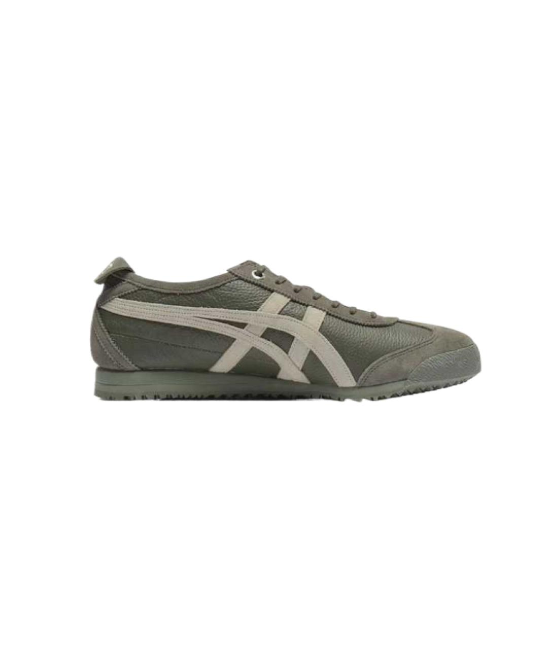 ONITSUKA TIGER Зеленые кожаные кроссовки, фото 1