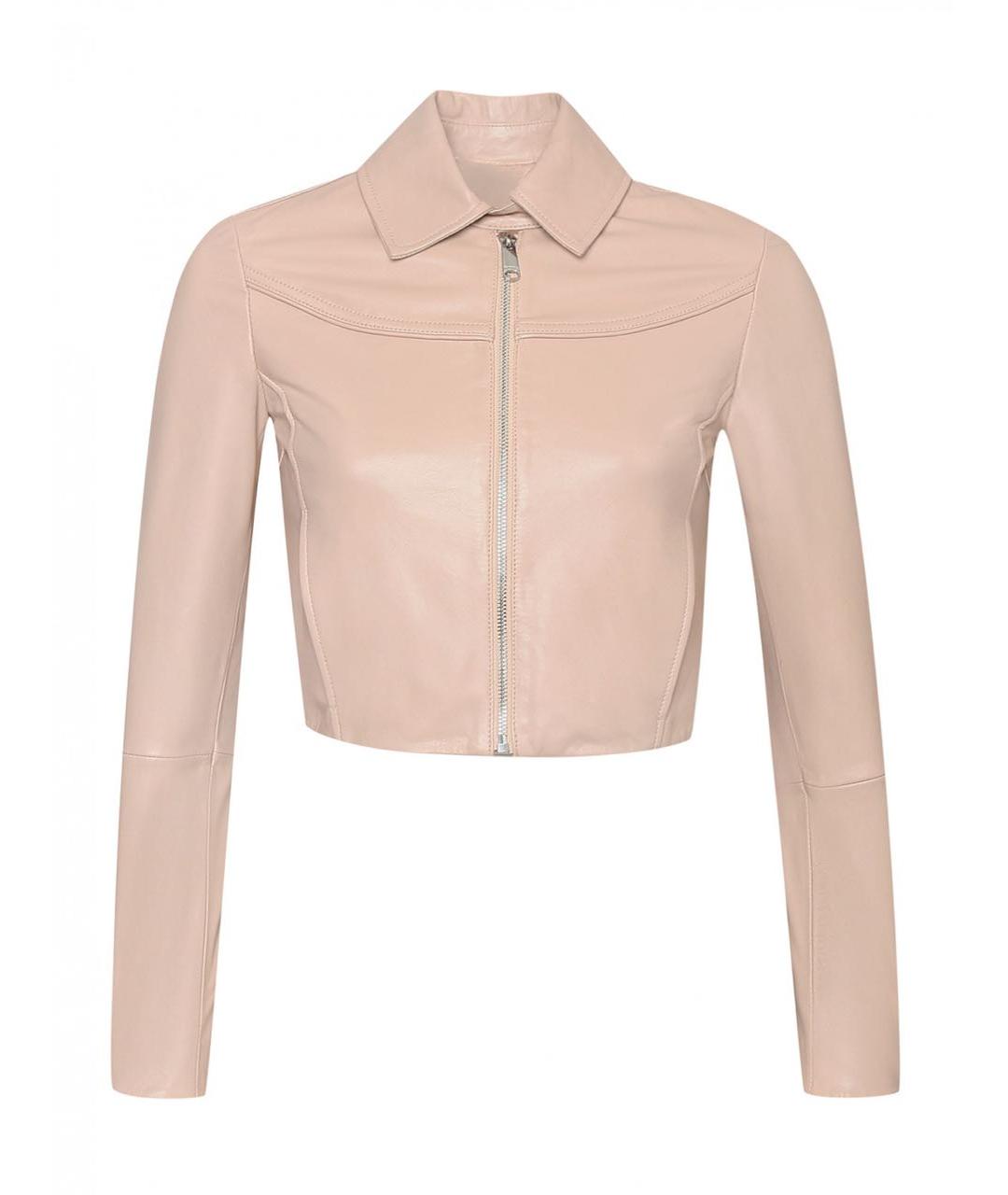 MAX MARA Бежевая кожаная куртка, фото 1