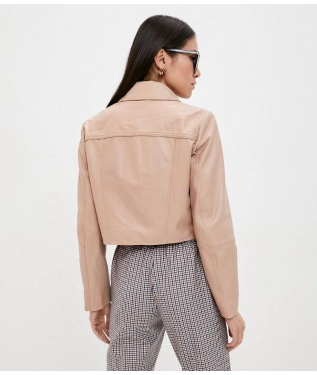 MAX MARA Бежевая кожаная куртка, фото 2