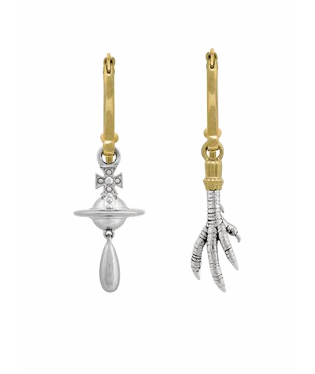 VIVIENNE WESTWOOD Золотые латунные серьги, фото 1