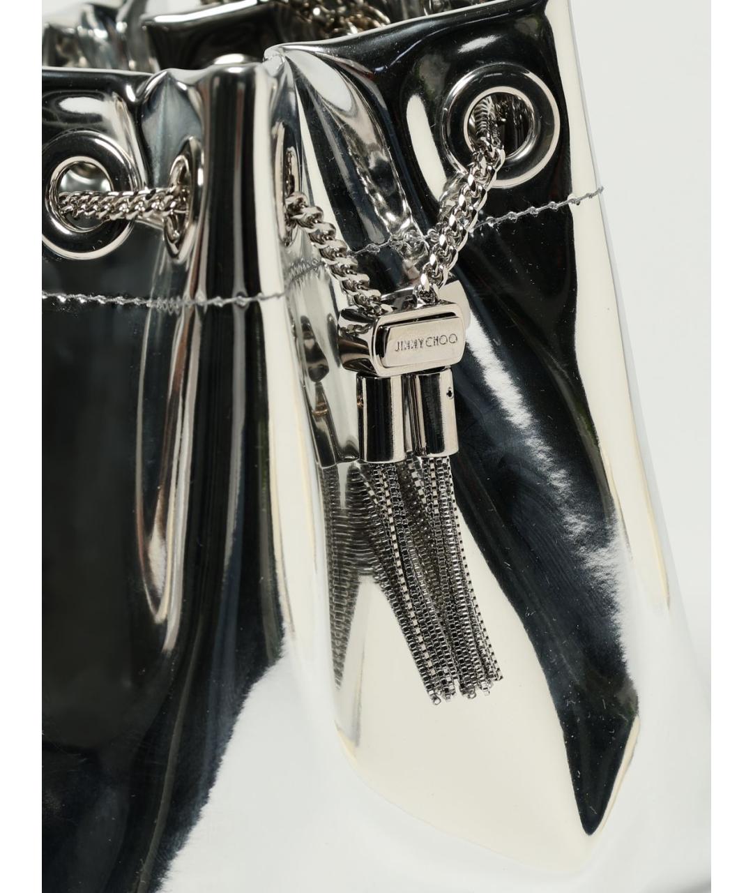 JIMMY CHOO Серебряная сумка с короткими ручками, фото 3