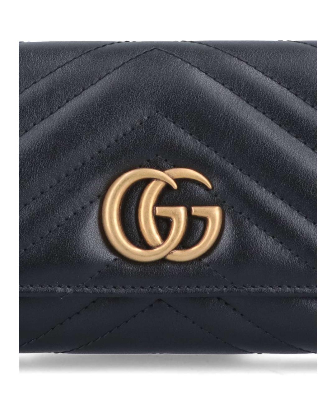 GUCCI Черный кожаный кошелек, фото 4