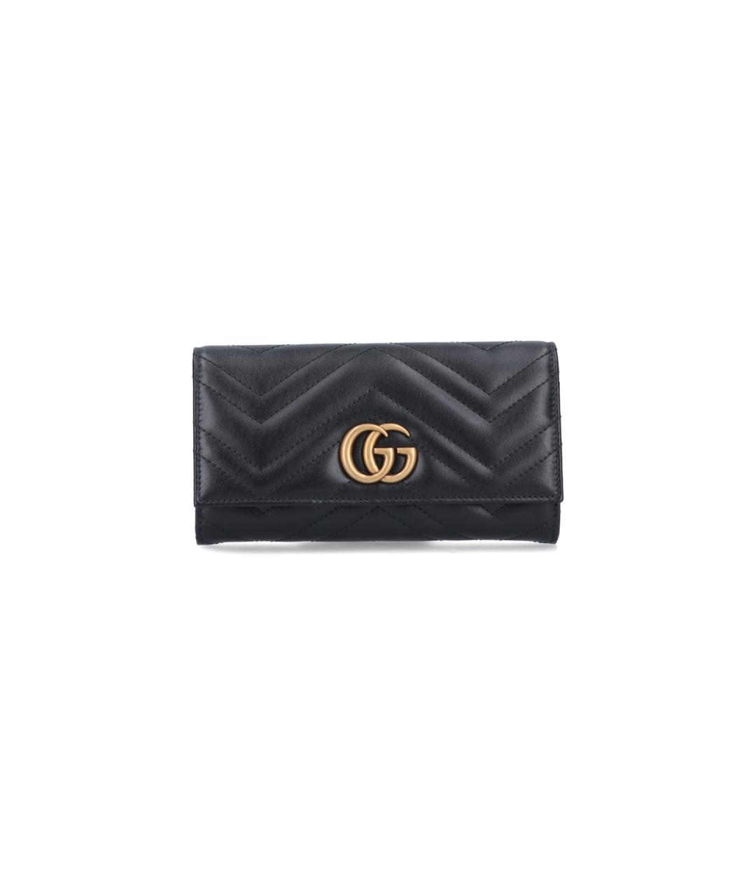 GUCCI Черный кожаный кошелек, фото 1