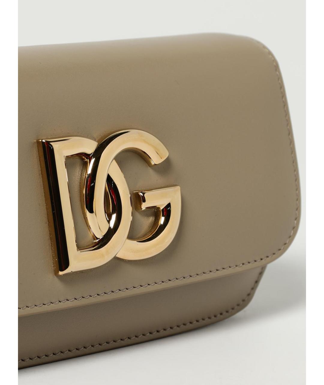 DOLCE&GABBANA Бежевая сумка с короткими ручками, фото 4