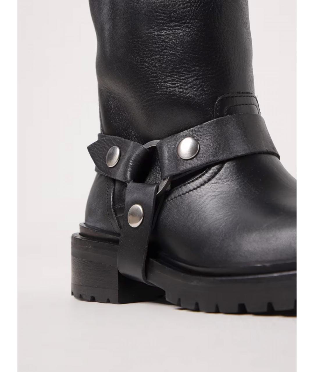 GOLDEN GOOSE DELUXE BRAND Черные кожаные сапоги, фото 4