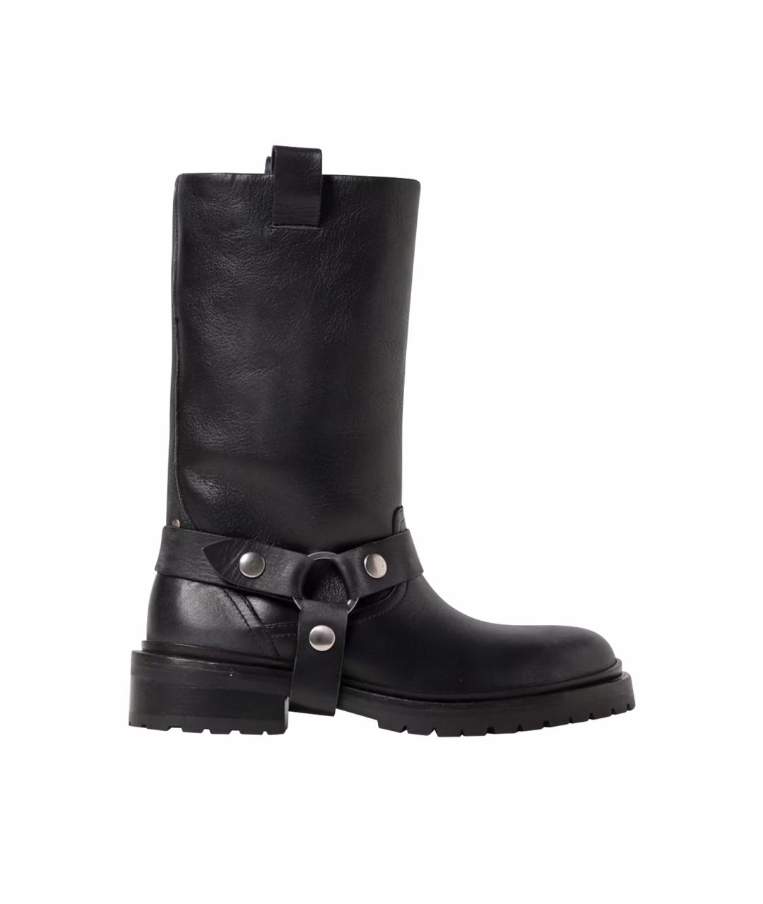 GOLDEN GOOSE DELUXE BRAND Черные кожаные сапоги, фото 1