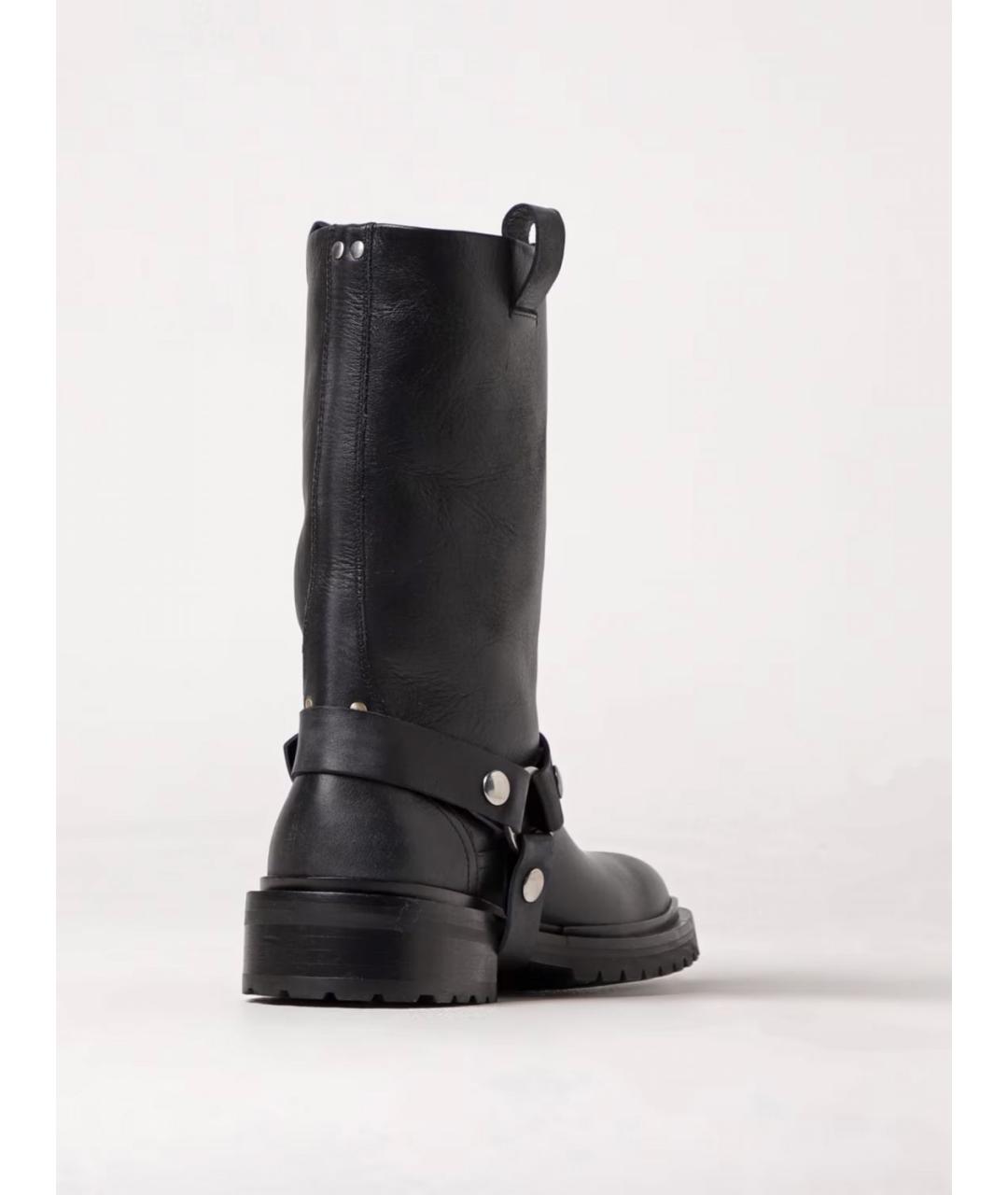 GOLDEN GOOSE DELUXE BRAND Черные кожаные сапоги, фото 3