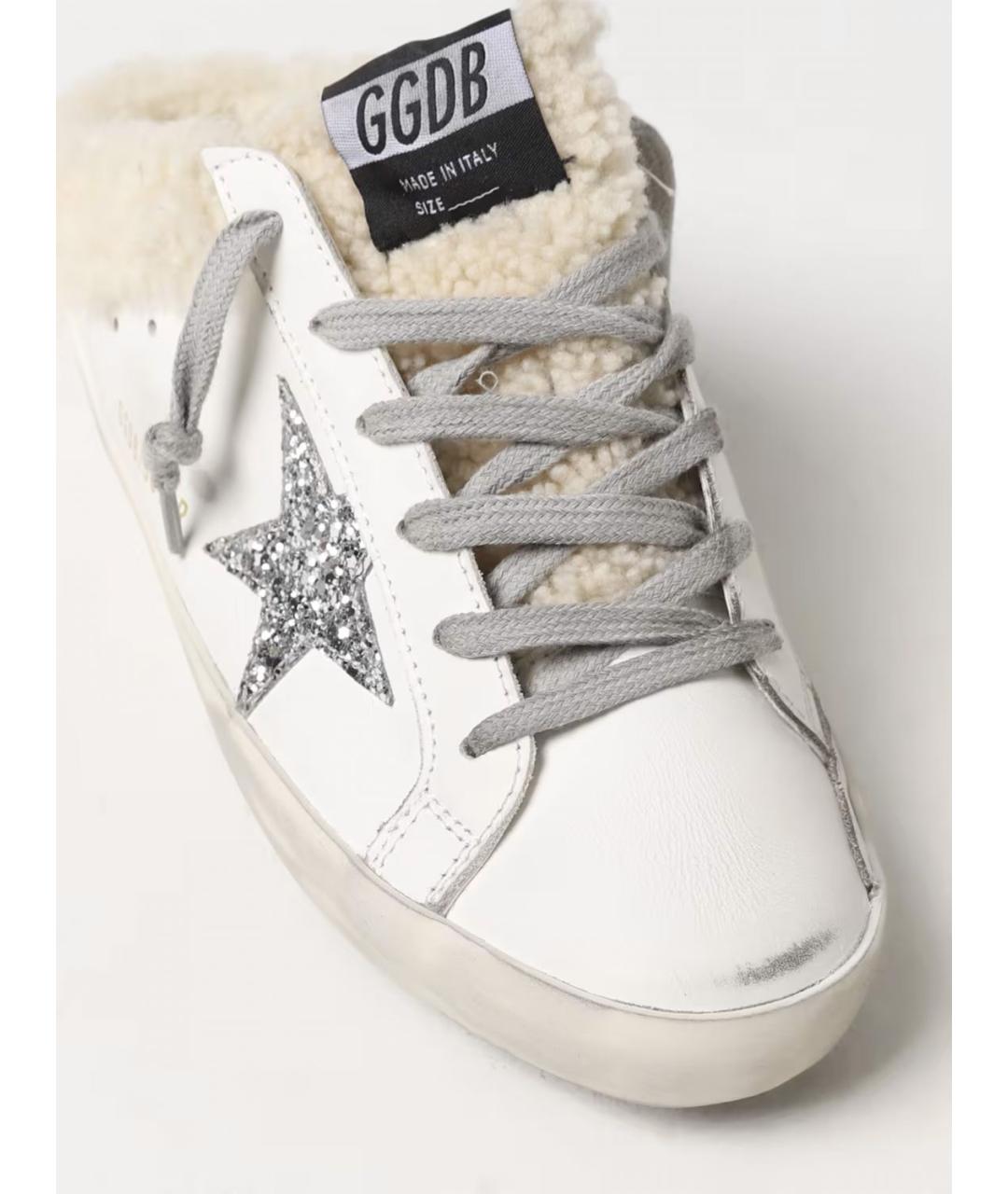 GOLDEN GOOSE DELUXE BRAND Белые мюли, фото 4