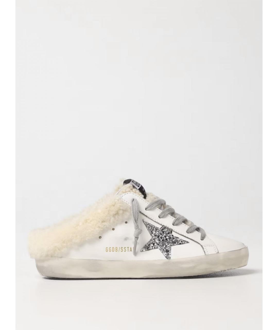 GOLDEN GOOSE DELUXE BRAND Белые мюли, фото 5