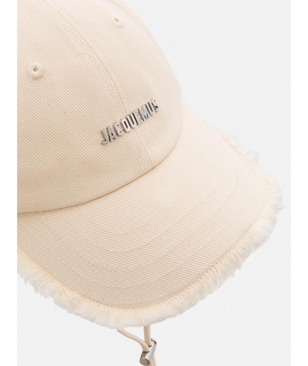 JACQUEMUS Бежевая хлопковая кепка, фото 2