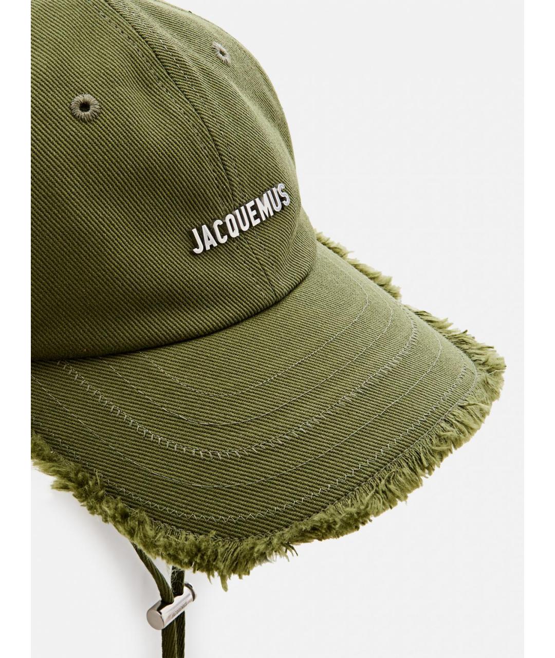 JACQUEMUS Зеленая хлопковая кепка, фото 2