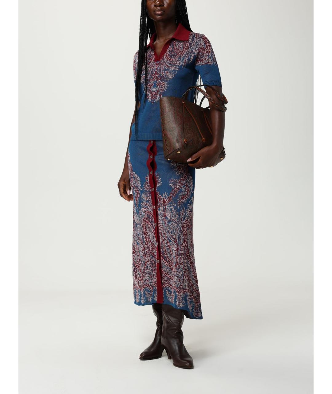 ETRO Коричневая хлопковая сумка тоут, фото 3