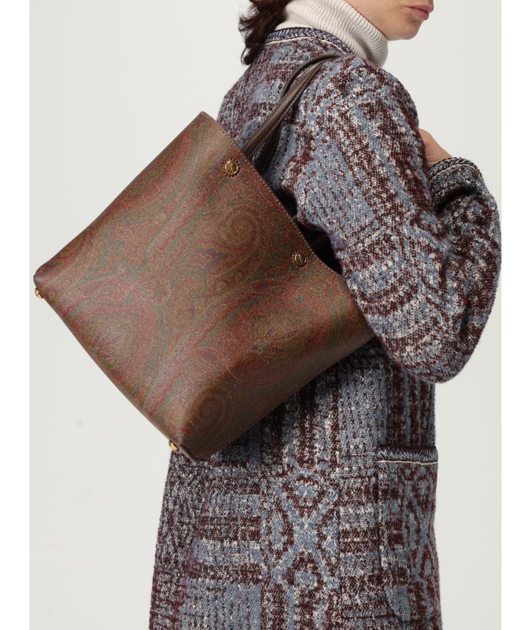 ETRO Коричневая хлопковая сумка тоут, фото 4