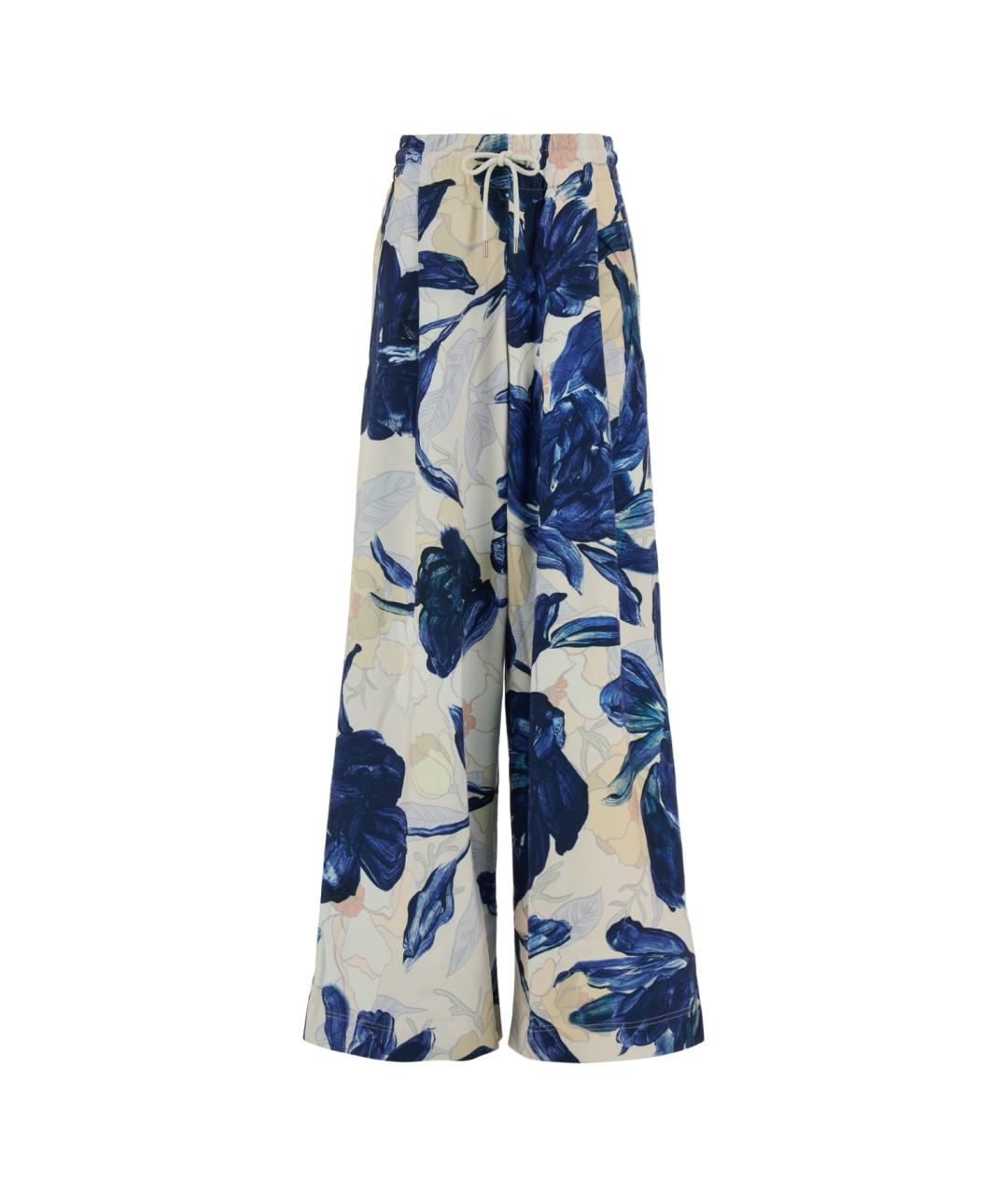DRIES VAN NOTEN Синие прямые брюки, фото 1