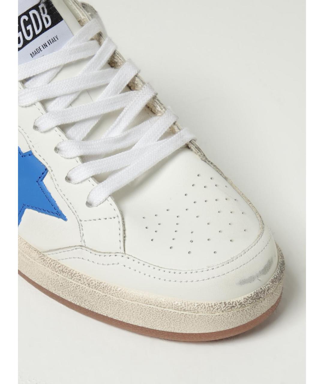 GOLDEN GOOSE DELUXE BRAND Белые кожаные низкие кроссовки / кеды, фото 4