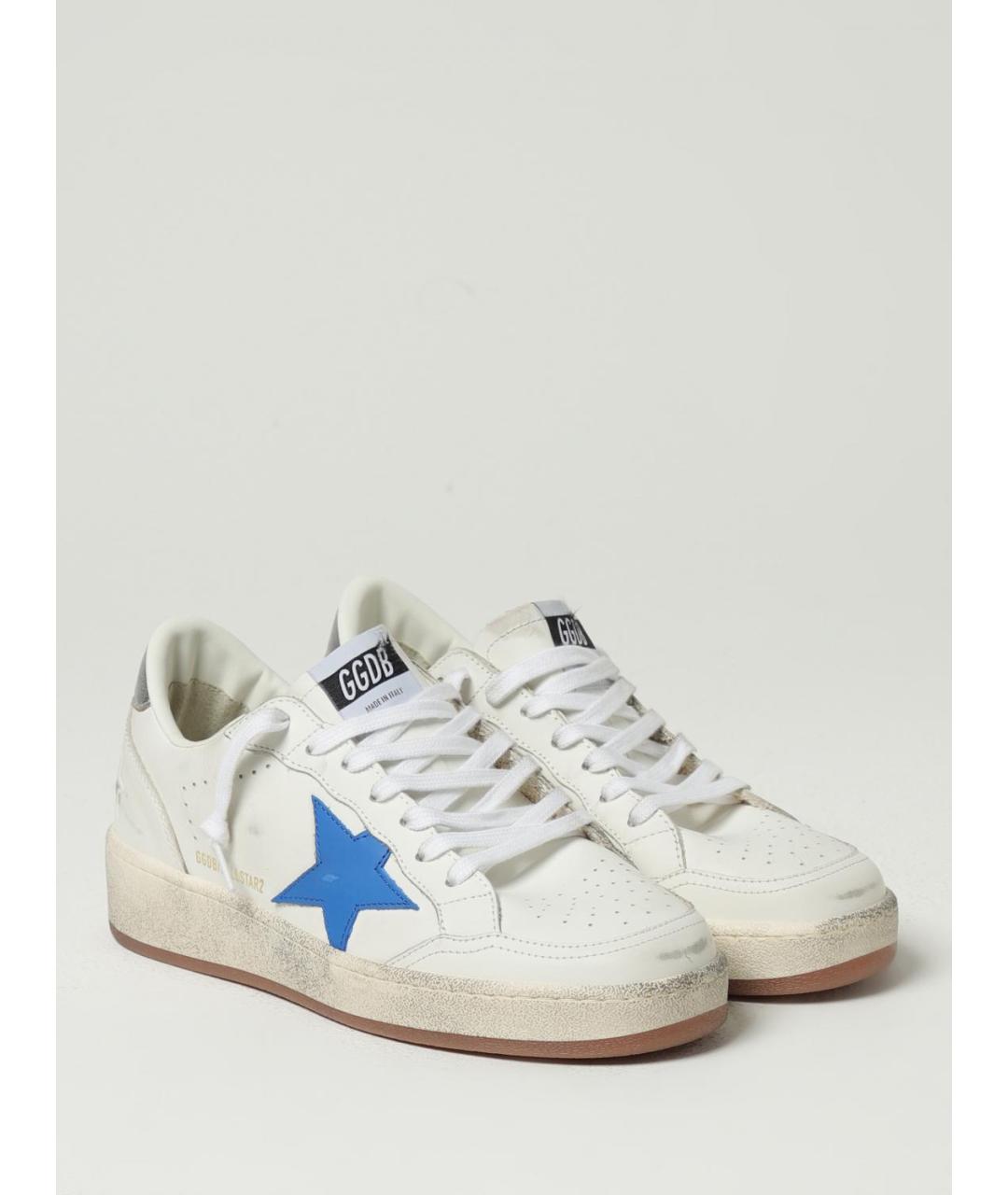 GOLDEN GOOSE DELUXE BRAND Белые кожаные низкие кроссовки / кеды, фото 2