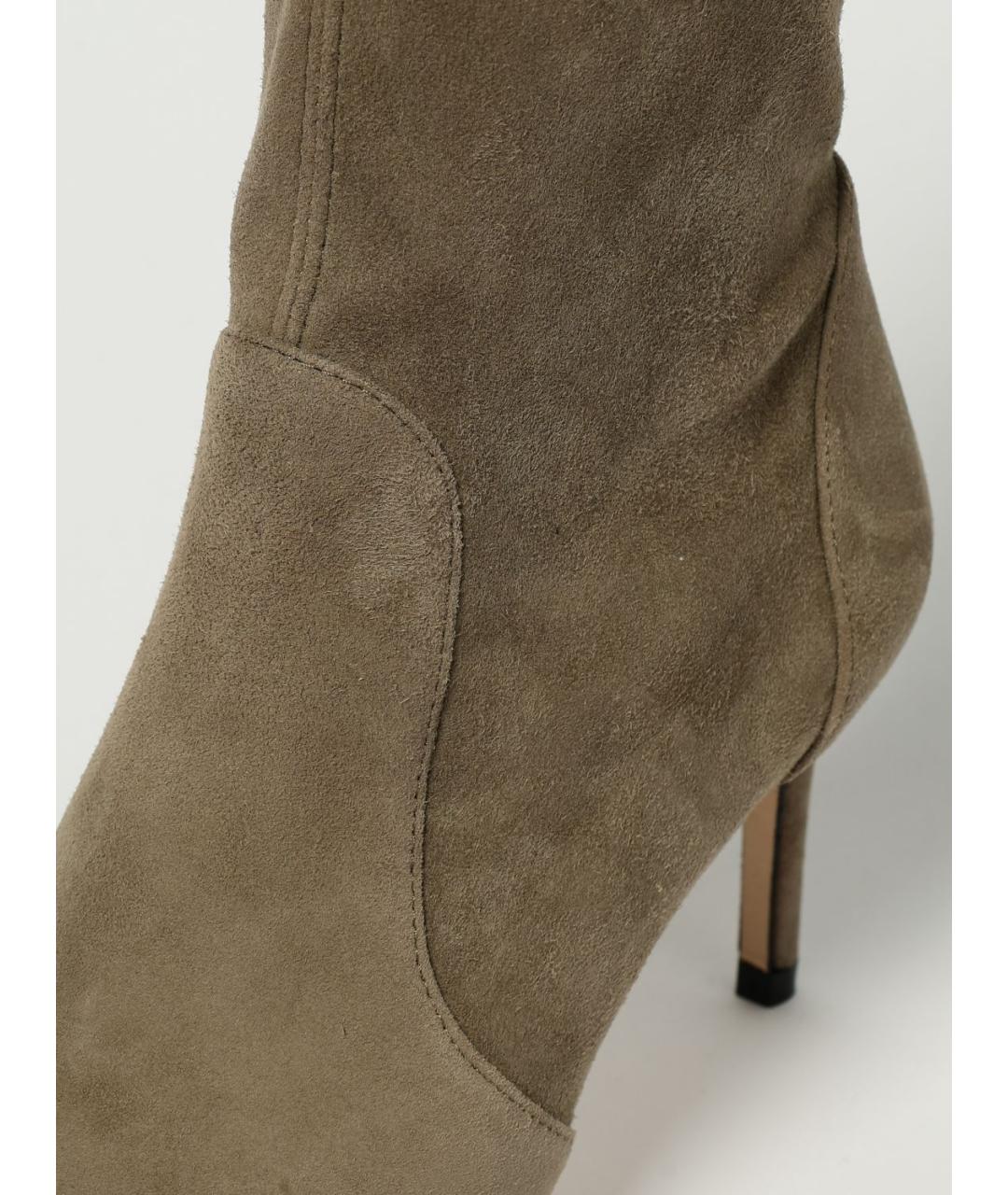 STUART WEITZMAN Коричневые замшевые ботильоны, фото 4