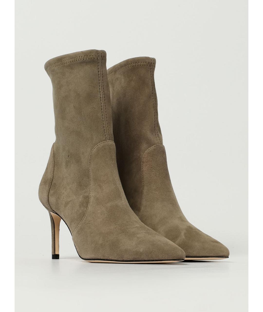 STUART WEITZMAN Коричневые замшевые ботильоны, фото 2