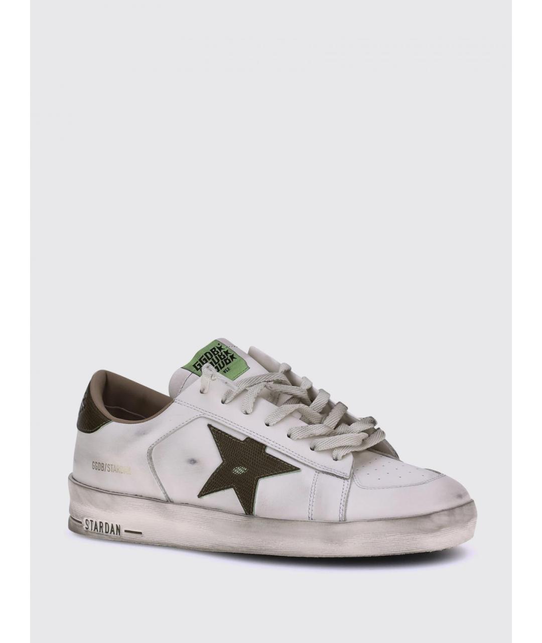 GOLDEN GOOSE DELUXE BRAND Белые кожаные низкие кроссовки / кеды, фото 2