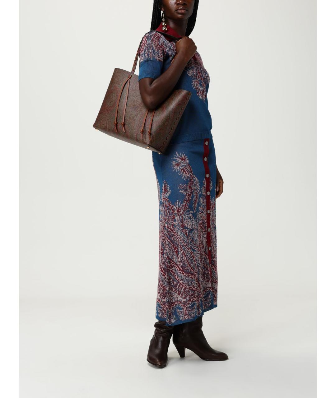 ETRO Коричневая сумка тоут, фото 4