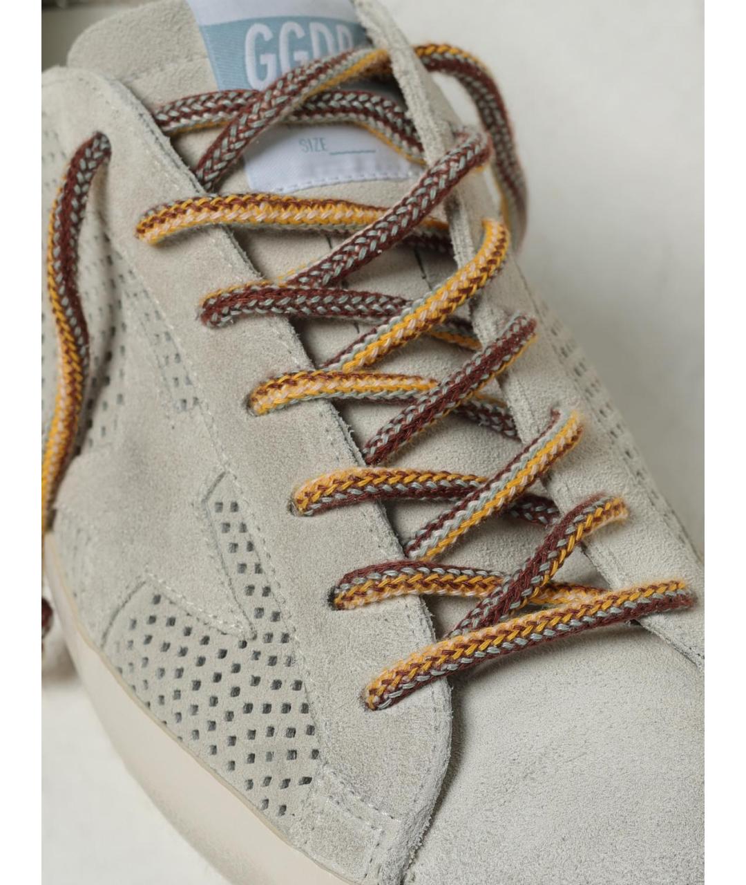 GOLDEN GOOSE DELUXE BRAND Серые кожаные низкие кроссовки / кеды, фото 4