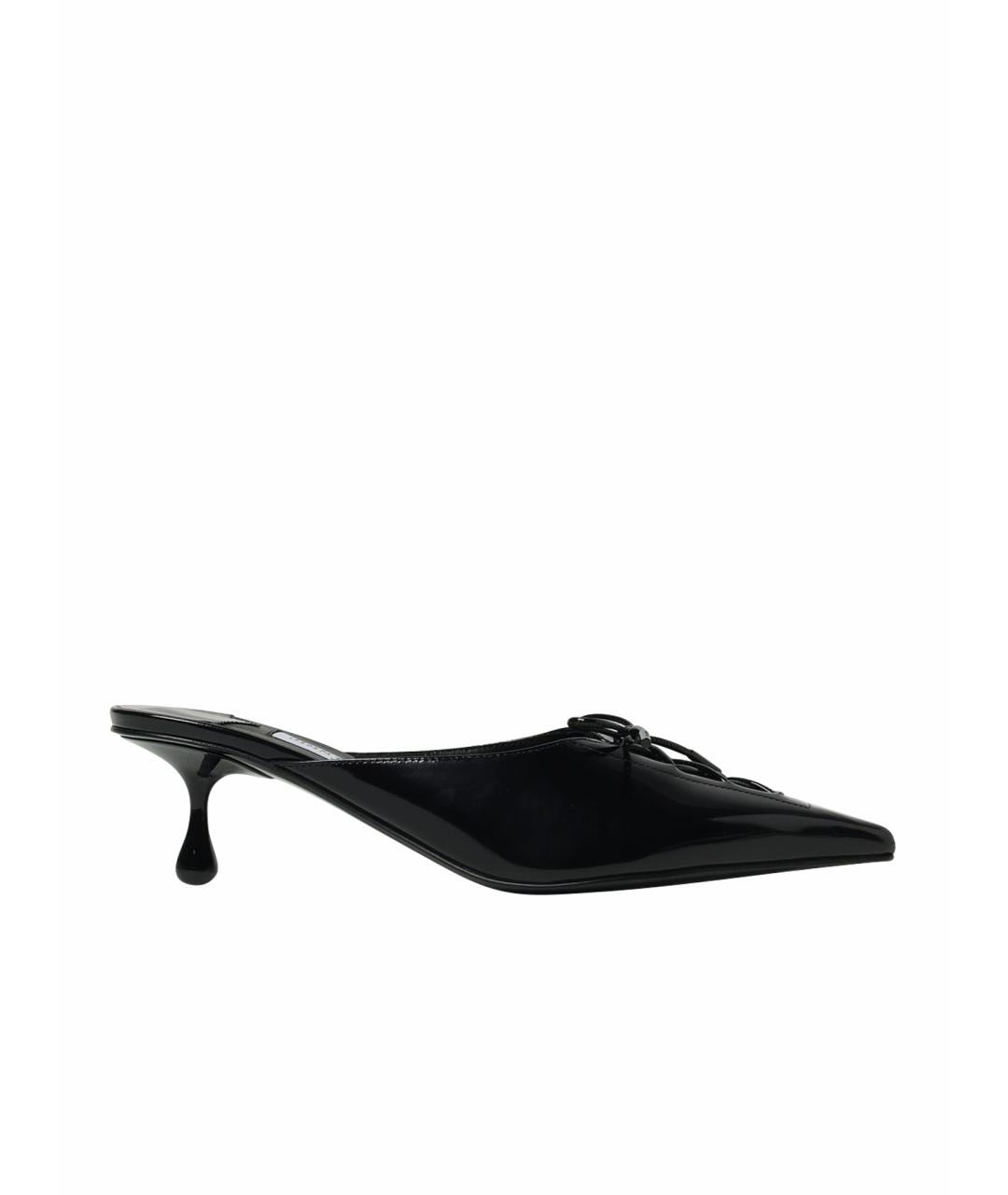 JIMMY CHOO Черные кожаные мюли, фото 1