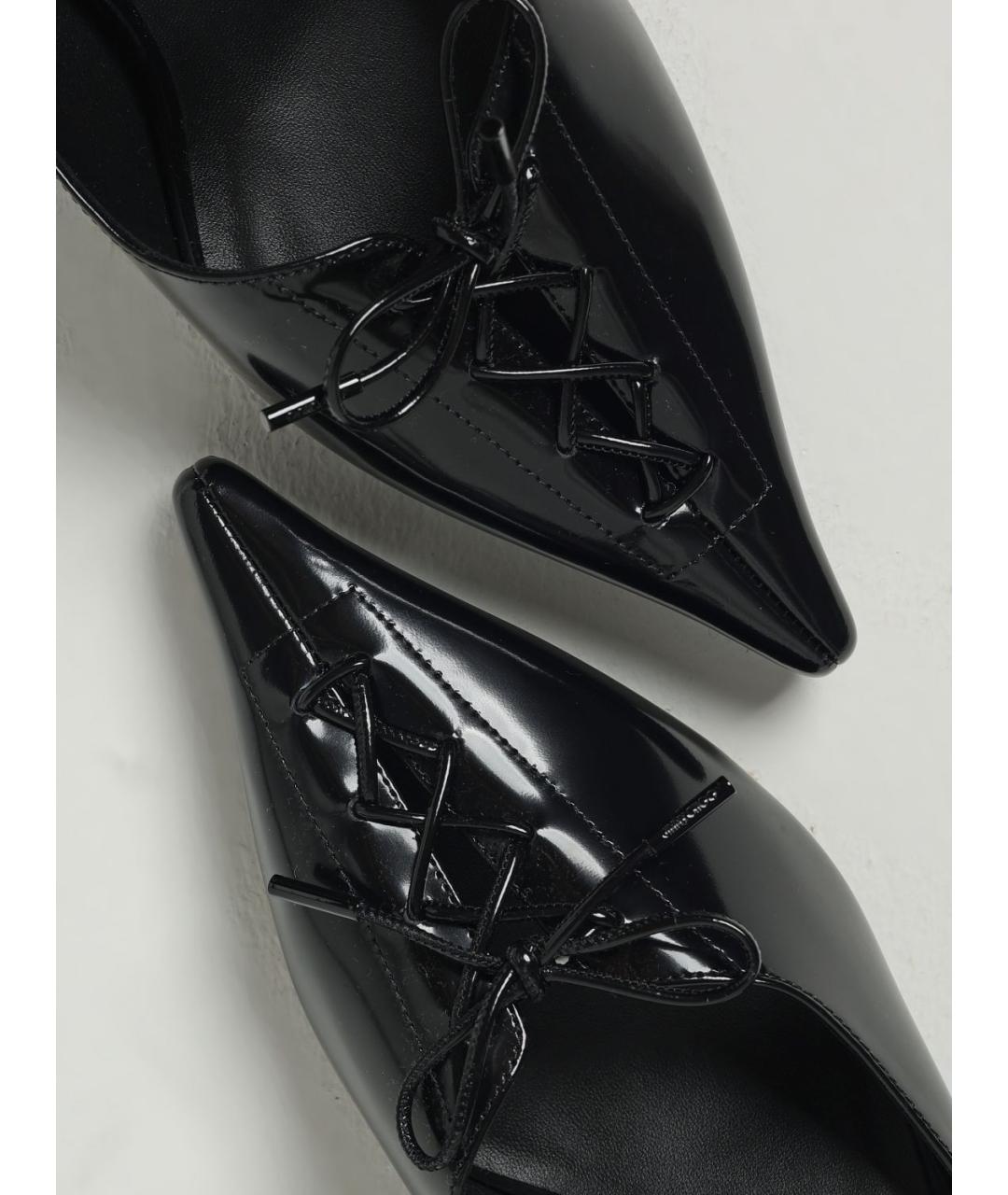JIMMY CHOO Черные кожаные мюли, фото 4