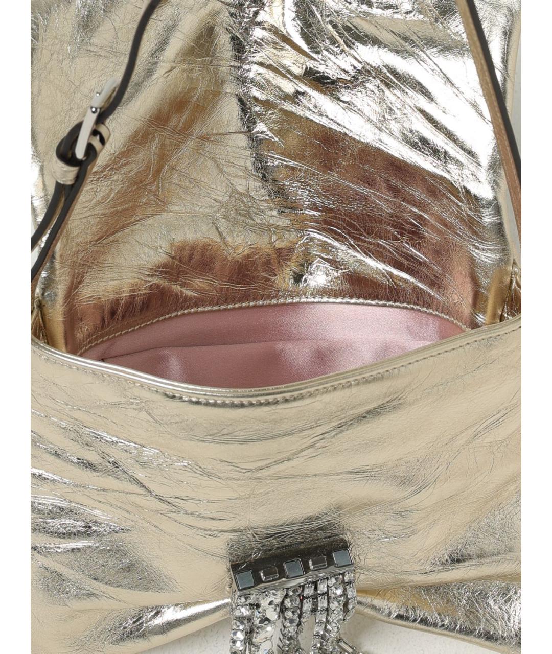 JIMMY CHOO Золотая сумка через плечо, фото 4