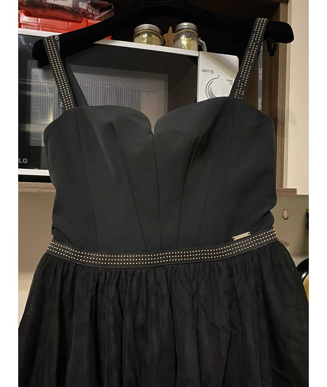LIU JO Черное полиэстеровое вечернее платье, фото 4