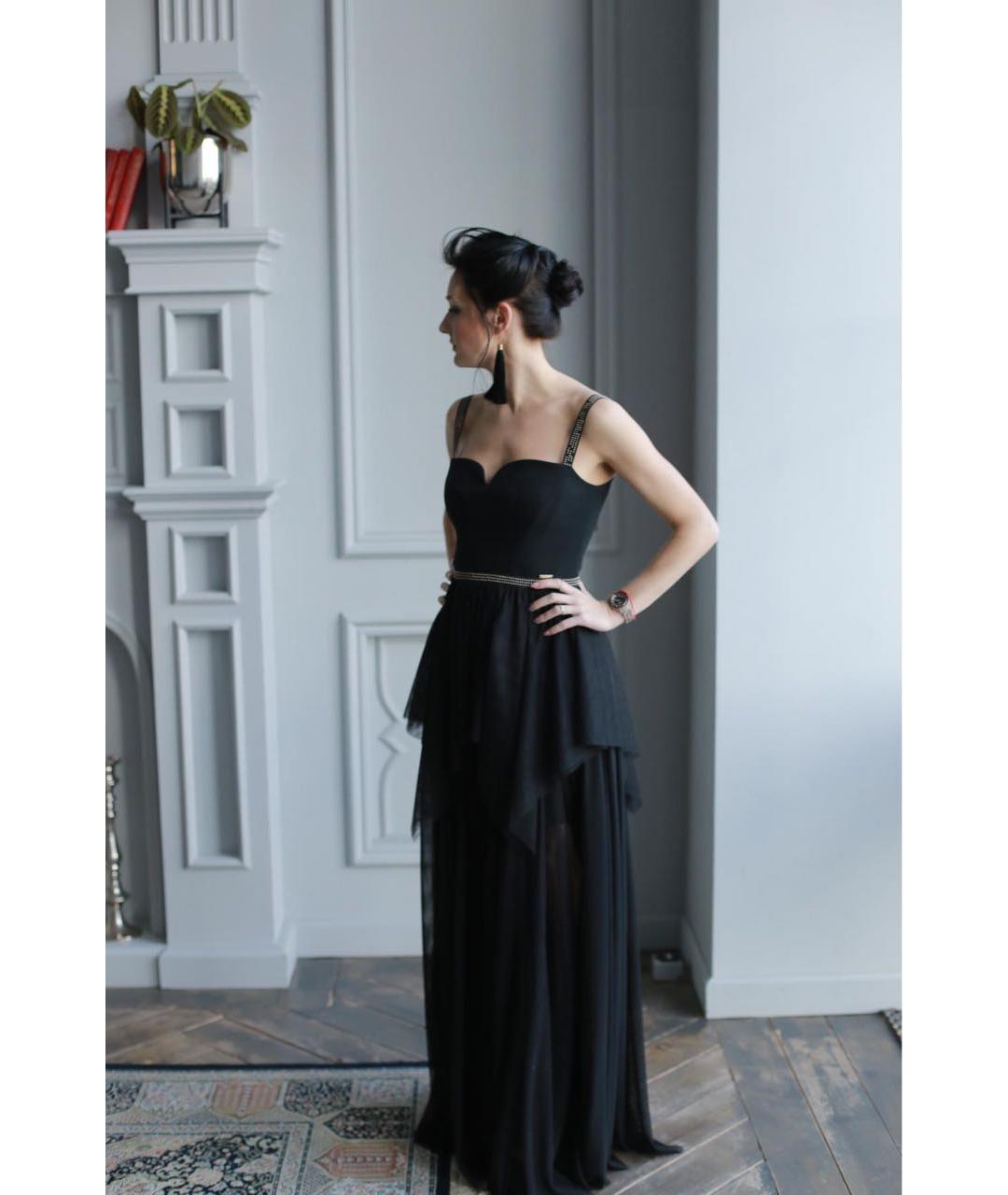 LIU JO Черное полиэстеровое вечернее платье, фото 8