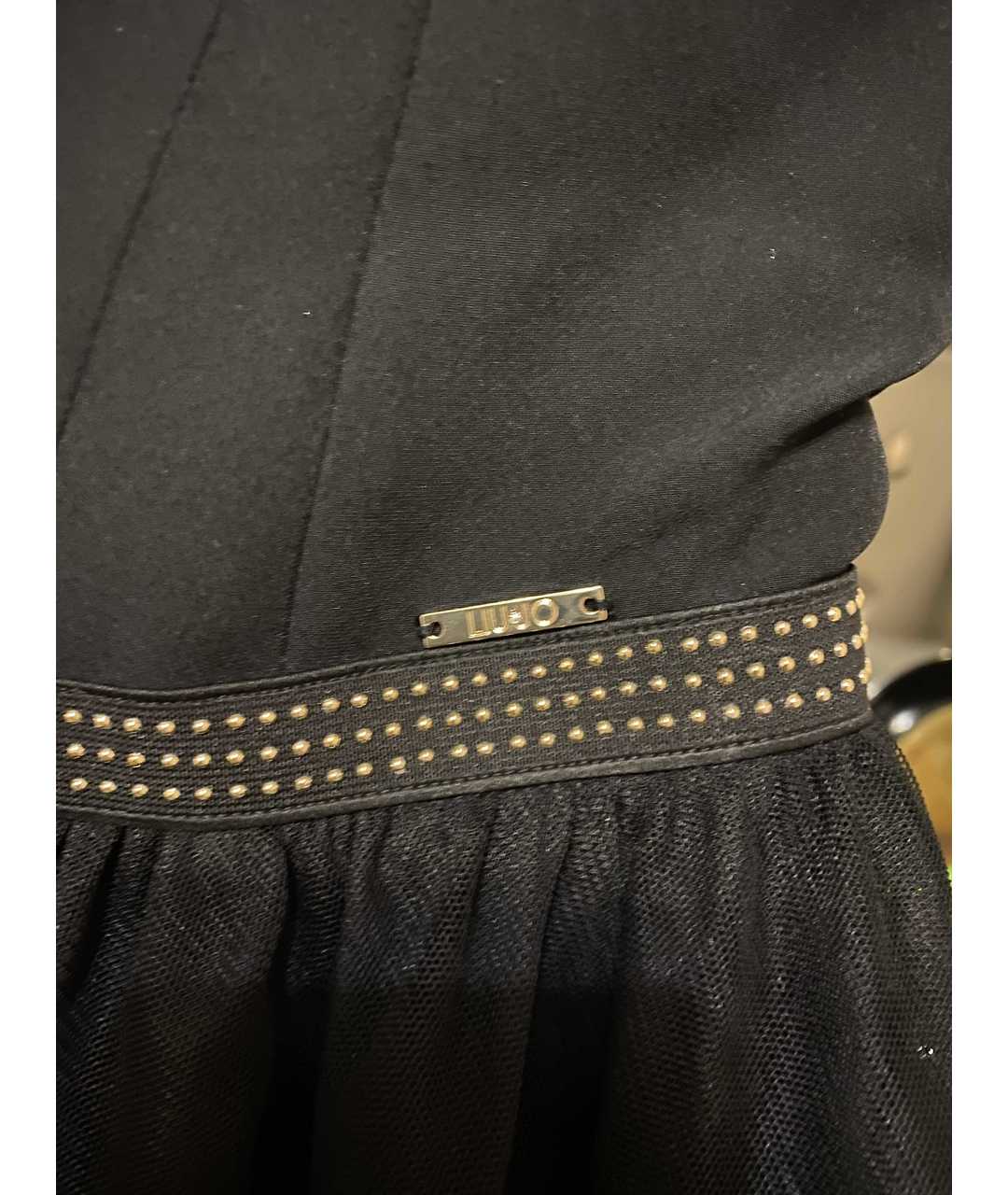 LIU JO Черное полиэстеровое вечернее платье, фото 5